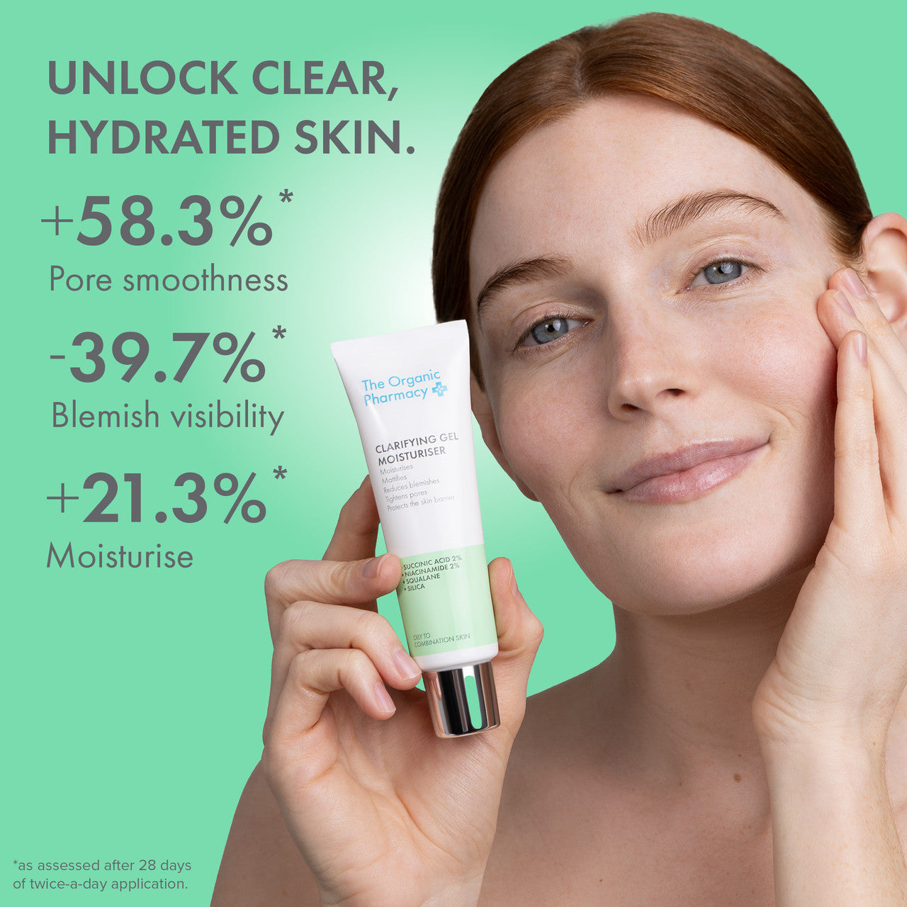 Clarifying Gel Moisturiser with Niacinamide & Succinic Acid for